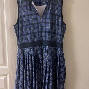 Lady Hagen Blue and Green Plaid Golf or Pickleball Dress